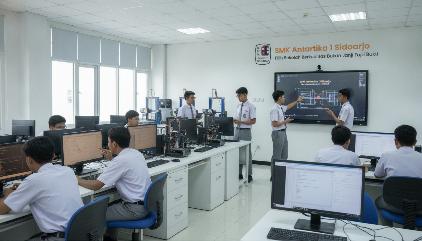 Laboratorium dan Lingkungan Praktik Modern SMK Antartika 1 Sidoarjo